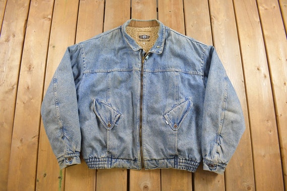 Vintage 1990s Levi s Silver Tab Sherpa Jean Jacket Vintage Denim Streetwear Trucker Jacket Fall Jacket Levi s Denim Made in USA Etsy
