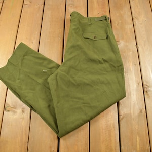 Vintage 1951 US Military Wool Field Trousers Size 40 x 32 / True Vintage / Army Pants / Military Pant&#39;s / Korean War Era / Militaria