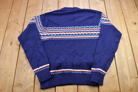 Vintage 1990s VIP Knitted Crewneck Sweater / Vint… - image 2