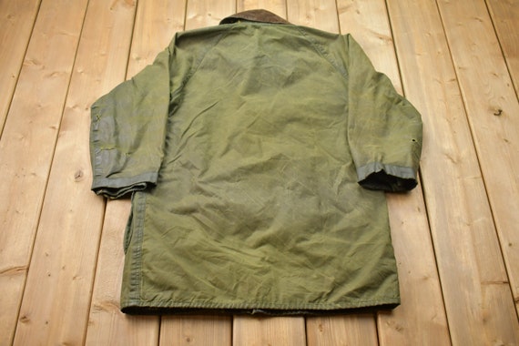 Vintage 1980s Barbour Wax Jacket / Fall Outerwear / Leather Vintage 1980s Barbour Wax Jacket / Fall Outerwear / Leather