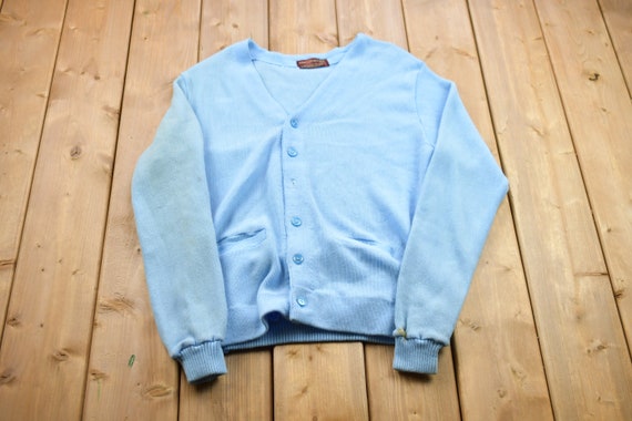 Blue button up cardigan hot sale