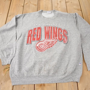 Vintage 1990s Detroit Redwings NHL Hockey Crewneck Sweatshirt Made In Canada