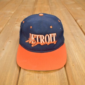 Vintage 1990s Detroit Tigers MLB Snap Back Hat / OSFA / 90s Snap Back / Vintage Hat / Embroidered / Two Tone