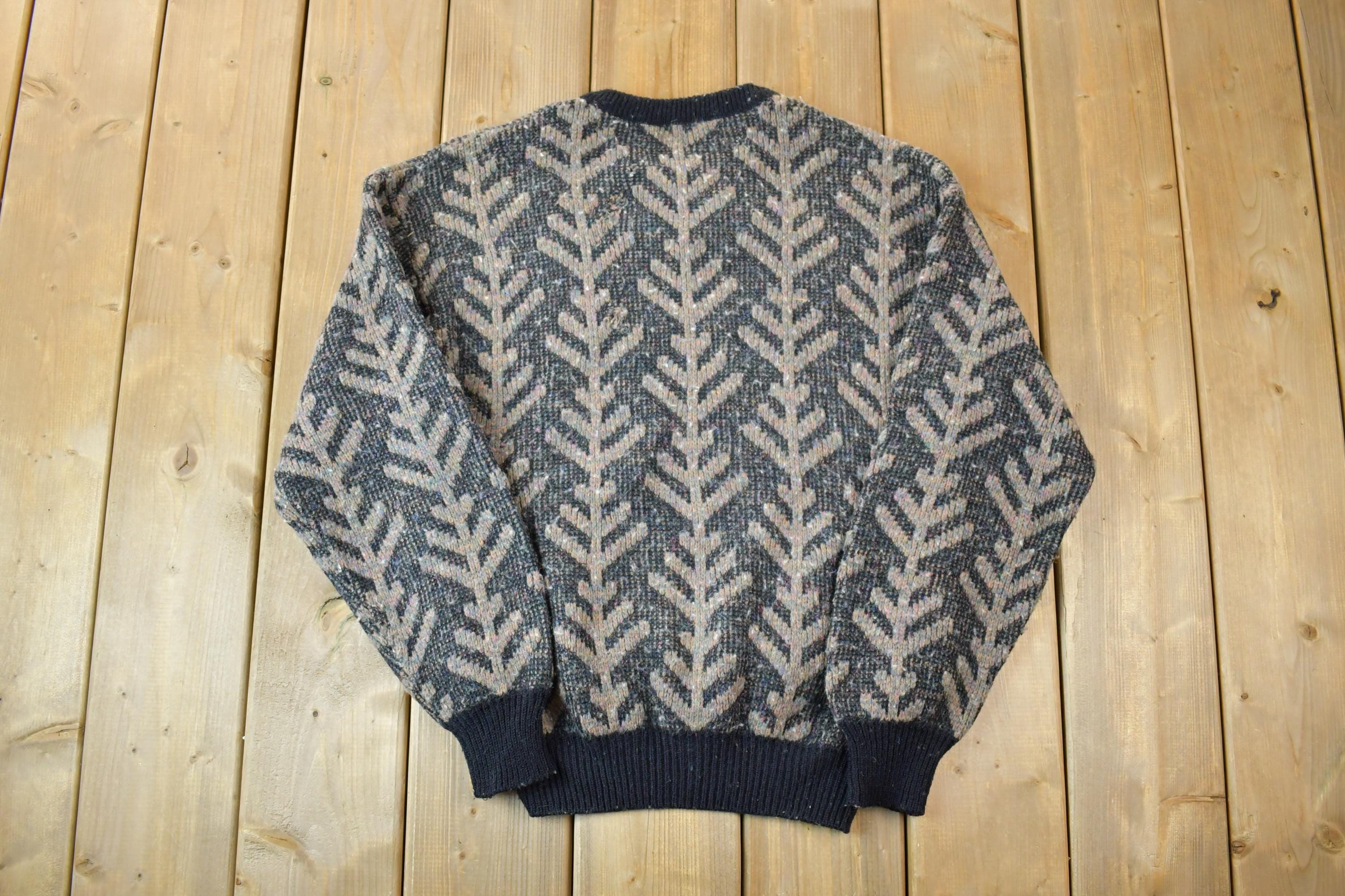Vintage 1990s Jantzen Knit Crewneck Sweater / 90s Crewneck / Made 