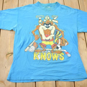 ヴィンテージ 1990 ルーニー・テューンズ タスマニアン・デビル タズ・ノウズ スポーツ カートゥーン プロモ Tシャツ / 90年代 グラフィック Tシャツ / ヴィンテージ ルーニー・テューンズ / アメリカ製