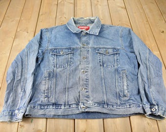 Chaqueta vaquera Wrangler Hero Light Wash estilo vintage de los años 80, talla XXL / Wrangler Denim / Chaqueta tipo camionero