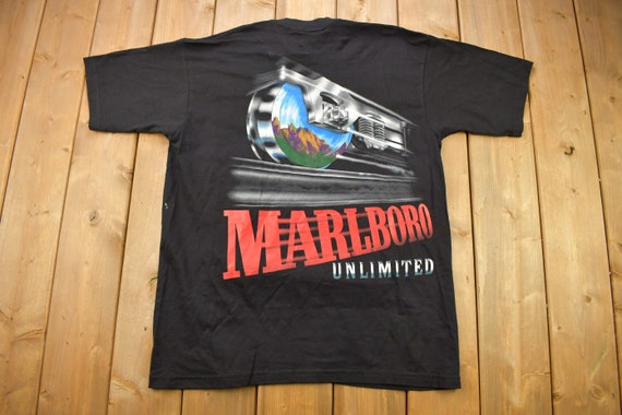 Vintage 1995 Marlboro Unlimited Train Track Graphic T Shirt - Etsy