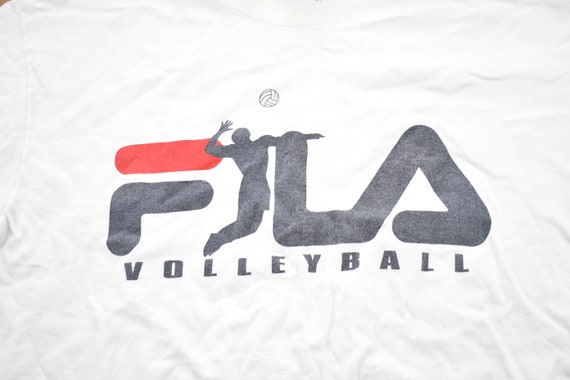 Vintage 1990s Fila Volleyball Graphic T-Shirt / G… - image 3