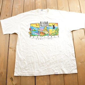 Vintage 1992 Hawaii Aloha Festival Souvenir Travel T Shirt Made In USA