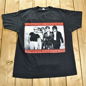 Vintage 1989 The Rolling Stones Steel Wheels Tour Band T-shirt / Band Tee / Single Stitch / Made in USA / Music Promo / Premium Vintage