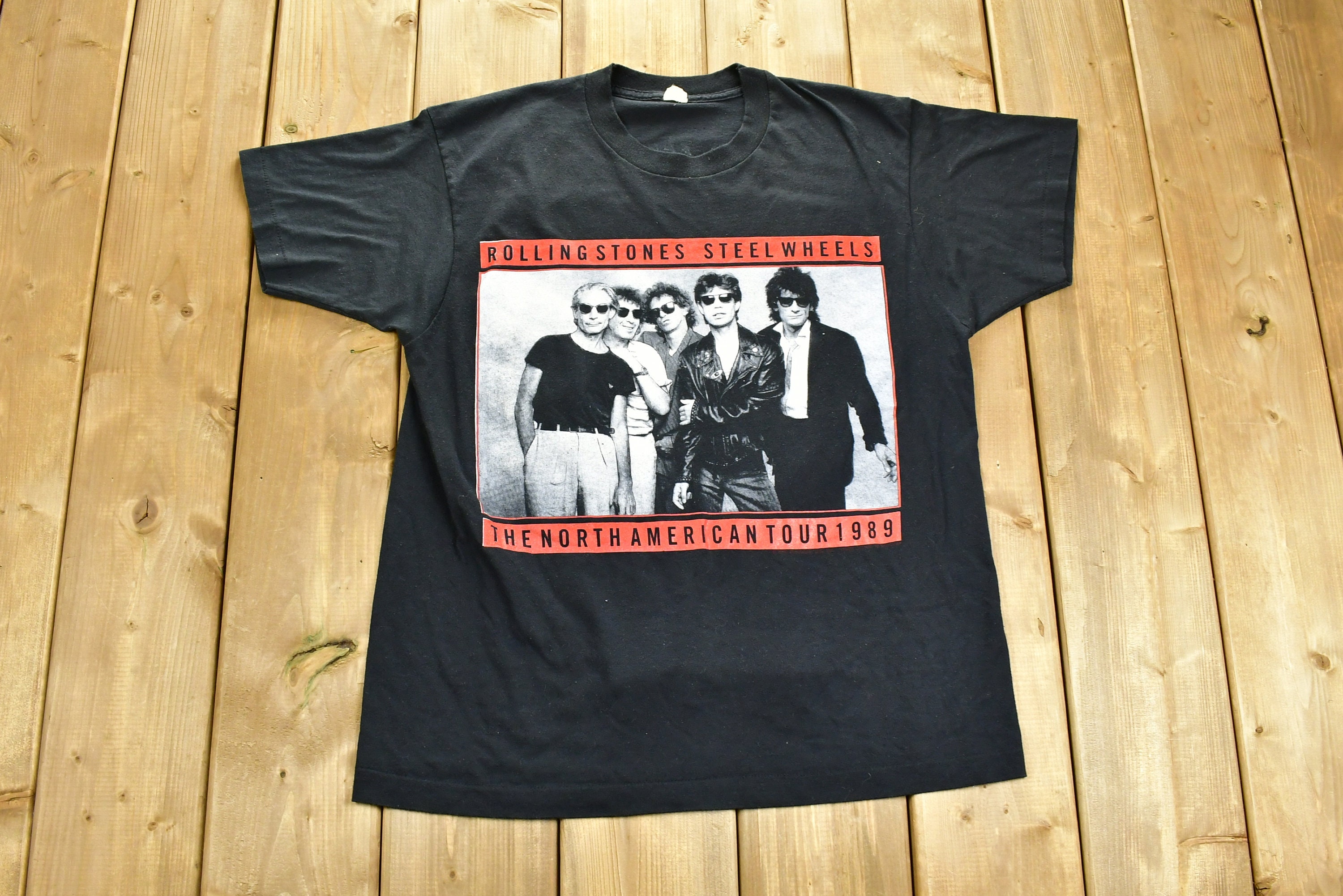 Vintage 1989 the Rolling Stones Steel Wheels Tour Band T-shirt