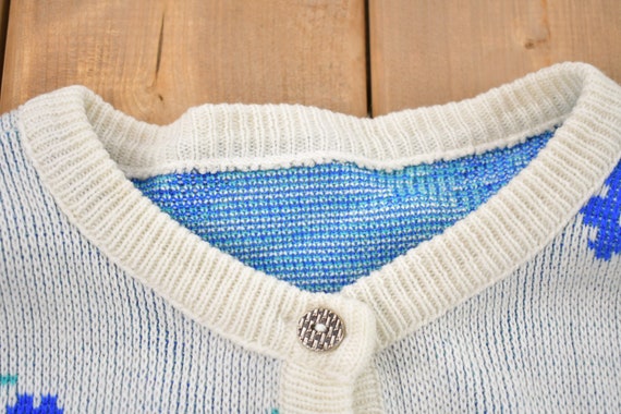 Vintage 1940s Knitted Sweater / Vintage 90s Cardi… - image 4