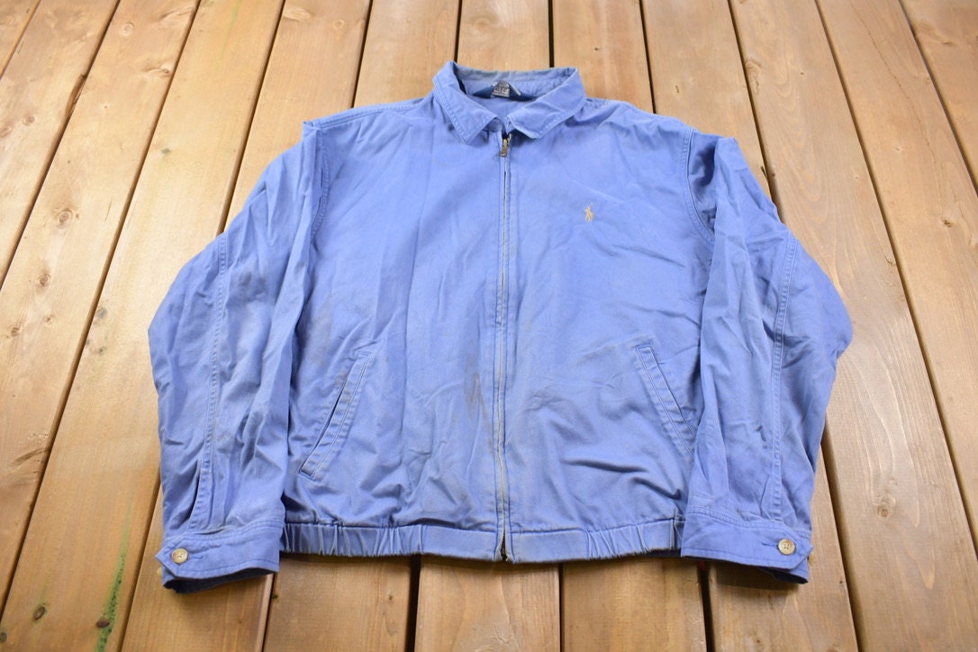 Vintage 1980s Polo Ralph Lauren Embroidered Logo Gold Jacket