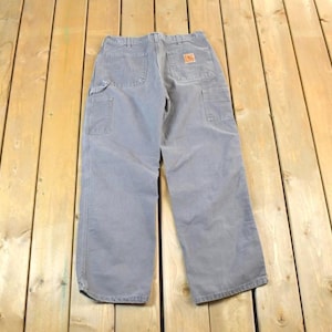 Vintage 1990s Carhartt Wide Leg Work Pants Size 34 x 32 / 90s Carpenter Pants / Made In USA / Distressed Carhartt / Vintage Workwear