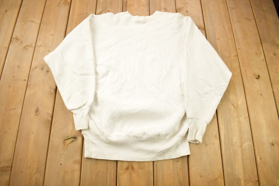 Vintage 1990s Blank White Champion Reverse Weave … - image 2