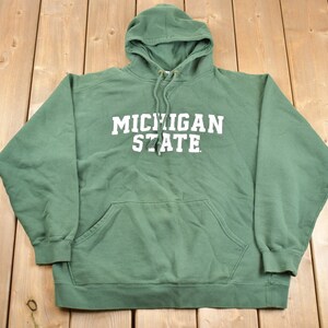 Vintage 1990s Michigan State University Collegiate Hoodie / 1990s Hoodie / Vintage Sweater / Vintage Hoodie / University / Lee Sport / Heavy