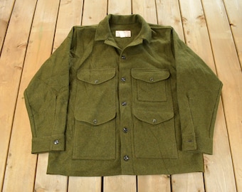 Vintage Filson Mackinaw Wool Cruiser-wollen jas jaren 80 heren, groot / buitenmens / Made in USA / jas karwei / jachtjas / 100% wol