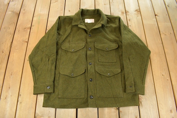 Vintage 1980s Filson Mackinaw Wool Cruiser Wool Jacket Men's Large / Outdoorsman / Made In USA / Chore Coat / Hunting Jacket / 100% Wool
