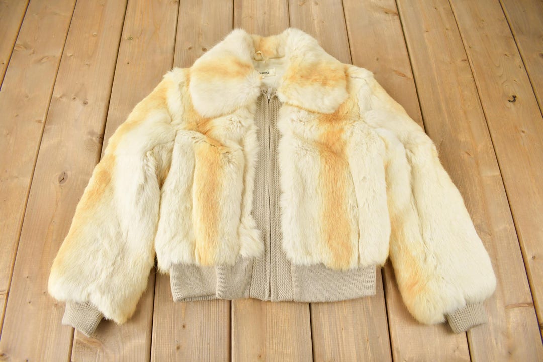 Vintage 1980s Imperial Rabbit Fur Coat Size Small / Vintage Fur Vintage 1980s Imperial Rabbit Fur Coat Size Small / Vintage Fur