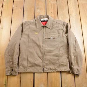 Vintage 1970s Riverside Masterbilt Thermal Lined Work Jacket / Chain Stitched / True Vintage / Embroidered / Made in USA / Masterliner
