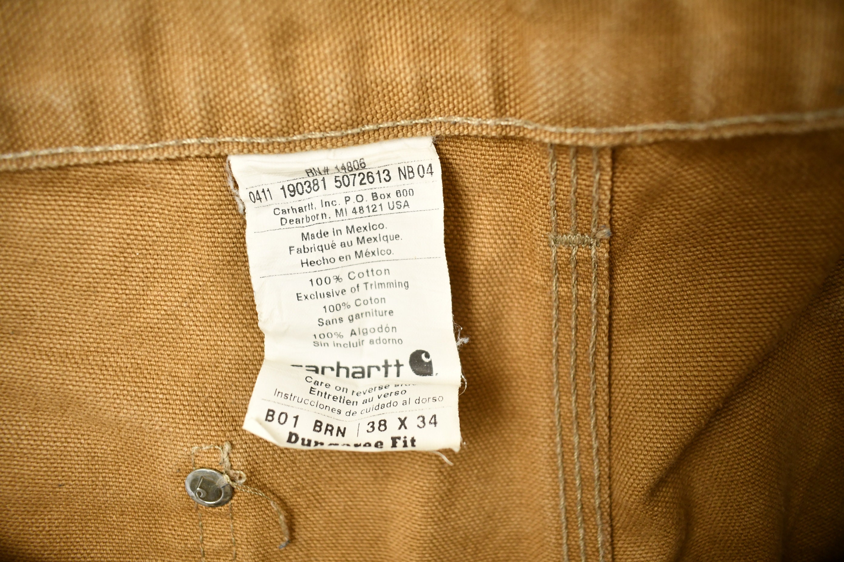 Vintage 1990s Carhartt Double Knee Work Pants Size 38 X 32 90s