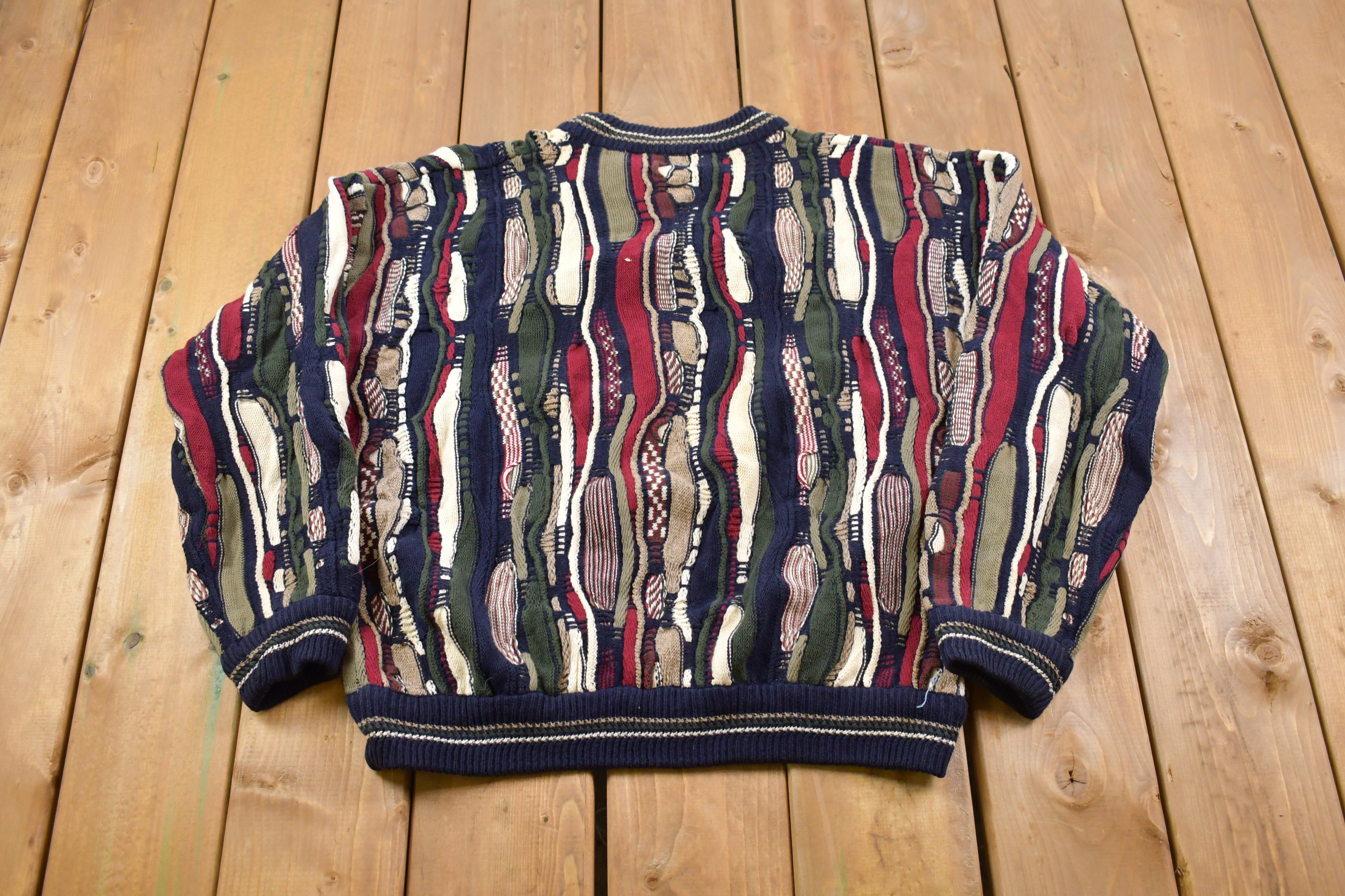 Vintage Cotton Traders 3D Cable Knit Sweater / Vintage 90s - Etsy