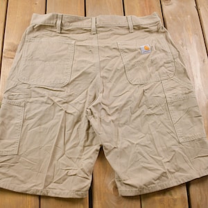 Vintage 1990s Carhartt Carpenter Shorts Size 36 x 11 / 90s Carpenter Pants /Hype Vintage / Distressed Carhartt / Vintage Workwear