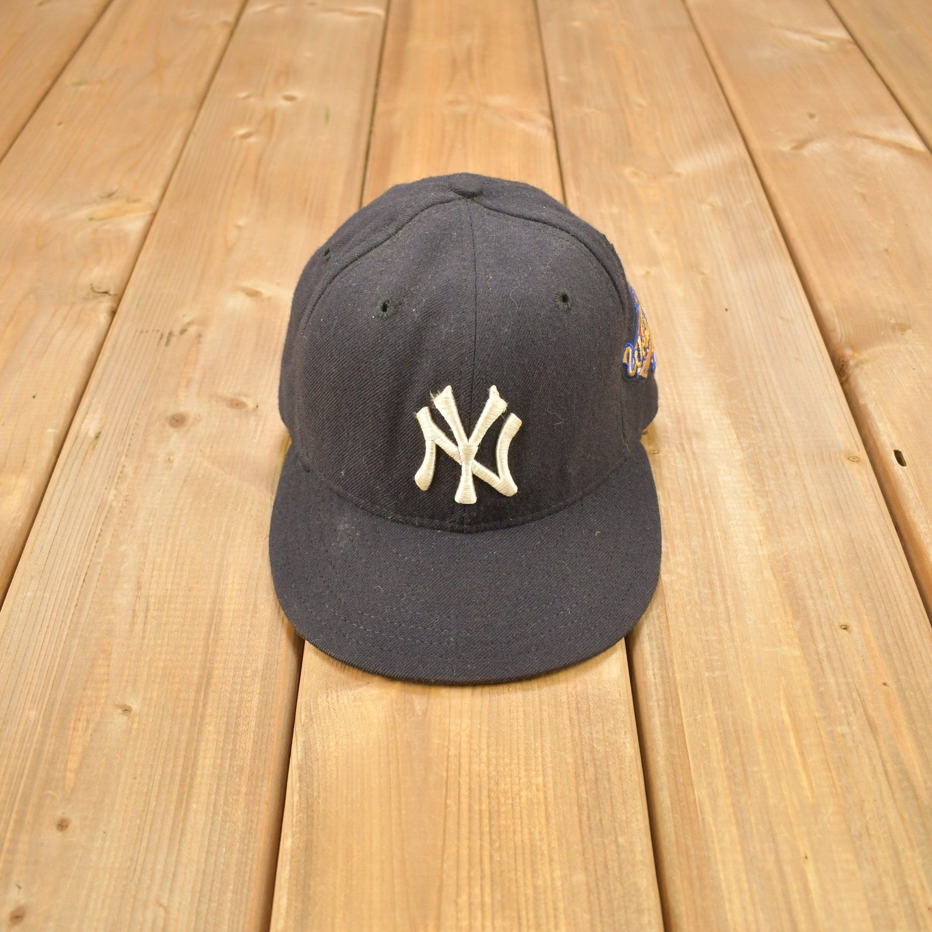 Vintage 90s New York Yankees New Era Wool 59Fifty Fitted Hat MLB Cap Men's  7 1/4