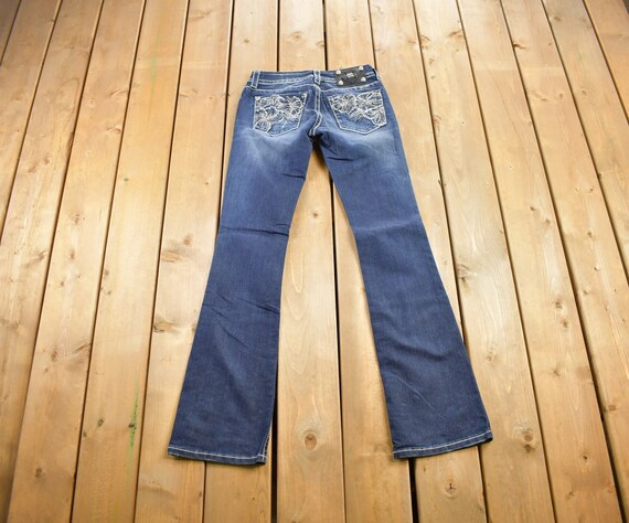Vintage Y2K Miss Me Bedazzled Low Rise Jeans Size 26x33 / Boot Cut
