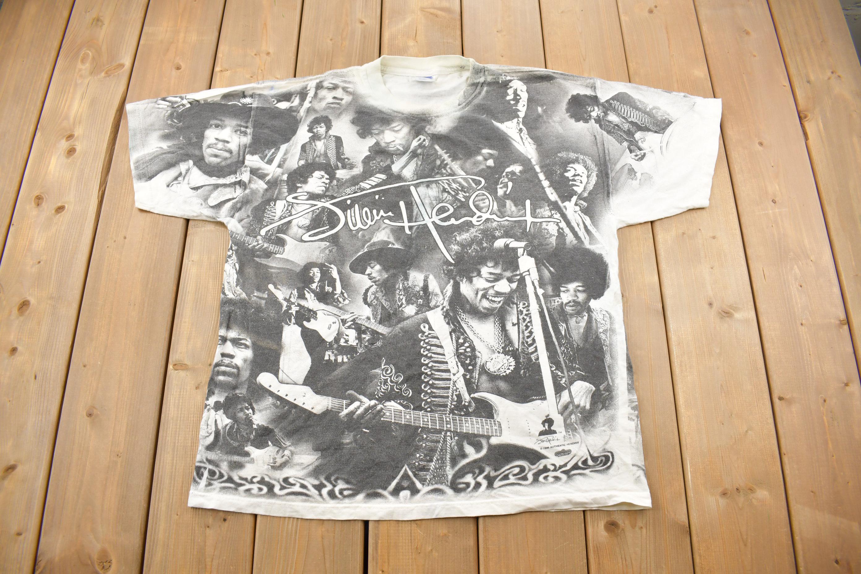 Vintage 1996 Jimi Hendrix All Over Print Band T-shirt / Band Tee