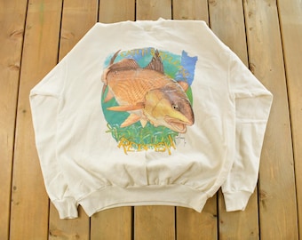 Vintage 90s Guy Harvey Fish Tshirt 1990s Front and Back Fishing
