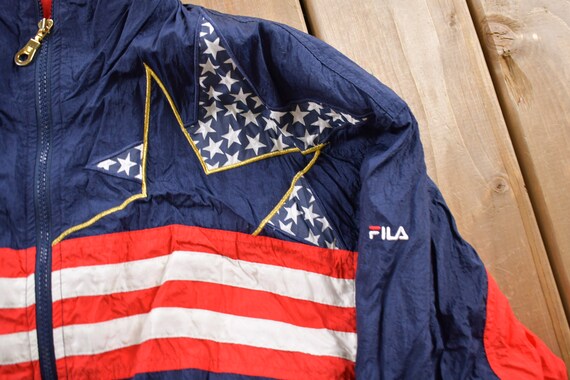 Vintage 1990s Fila Star Embroidered Windbreaker J… - image 3