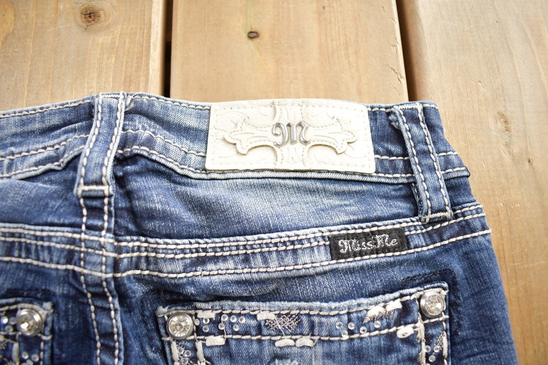 Vintage Y2K Miss Me Bedazzled Low Rise Boot Cut Jeans Jeans Size