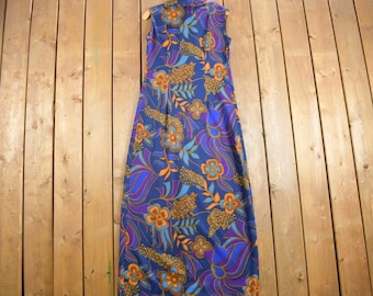 Vintage 1970s Floral Dress / True Vintage Dress / Long Dress / Summer Dress / 1970s Dress /