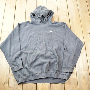 Vintage 1990s Nike Embroidered Mini Swoosh Hoodie Sweatshirt / Vintage Nike / Sportswear / Streetwear / Athleisure