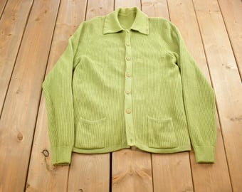 Vintage Olive Green Sears Alpaca Cardigan - Etsy