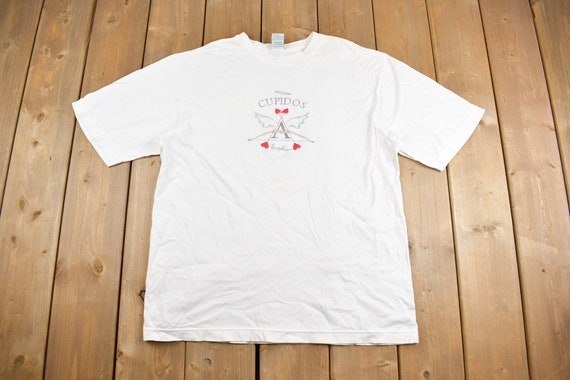 Vintage 1990s Cupidos Angel Graphic T-Shirt / Cut… - image 1