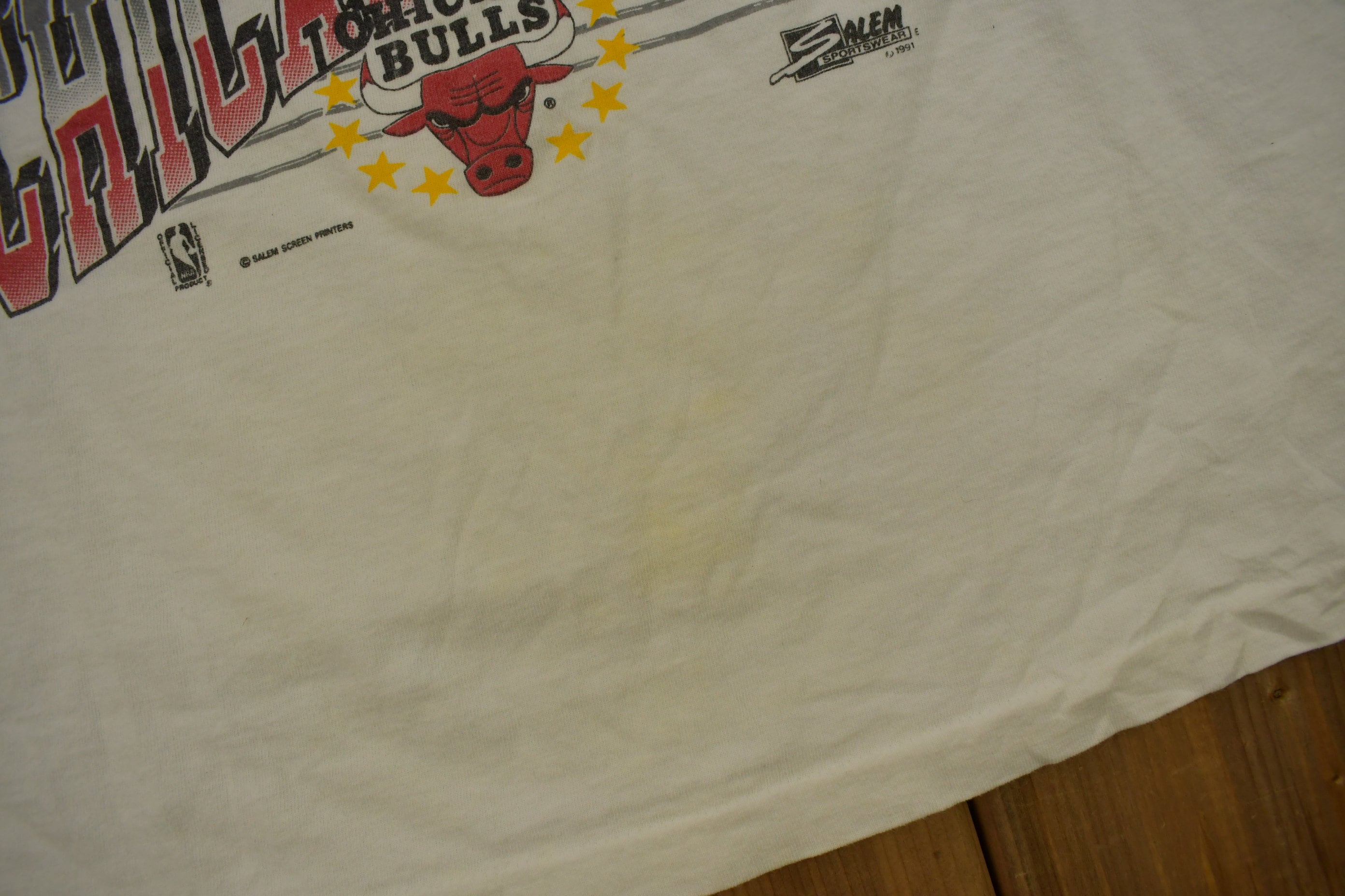 Vintage 1991 Chicago Bulls NBA World Champions T-shirt Salem Made