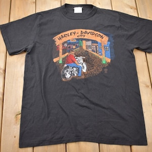Vintage jaren 1990 Harley Davidson Chatham Head NB Canada T-shirt / Made In Canada / Biker Tee / Souvenir T-shirt / Vintage Harley