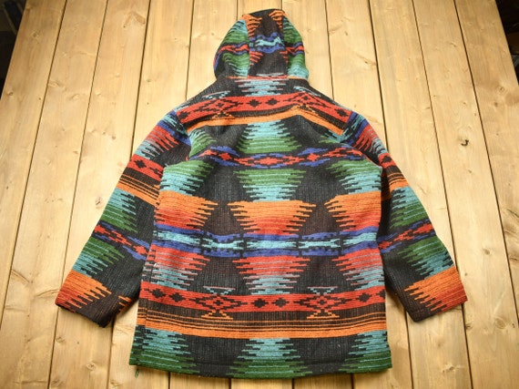 ジャケット・アウター 90S Woolrich Ombre check jacket ASICS 90's Vintage Asics cool rave/track jacket in navy and white
