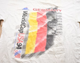 1994年アメリカW杯　公式ドイツ代表応援Tシャツ Germany Football Vintage 1994 World Cup Shirt – Size XL - Etsy