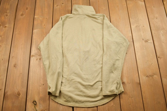 Vintage 1990s Half Zip Thermal Sweatshirt / 90s C… - image 2