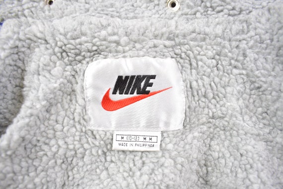 Vintage 1990s Nike Sherpa Lined Windbreaker Jacke… - image 7