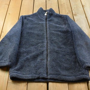 Giacca-maglione vintage anni '90 Pacific Trail in pile a pelo lungo da donna, taglia S, oversize / per attività all'aperto / con cerniera intera / streetwear / athleisure / escursionismo