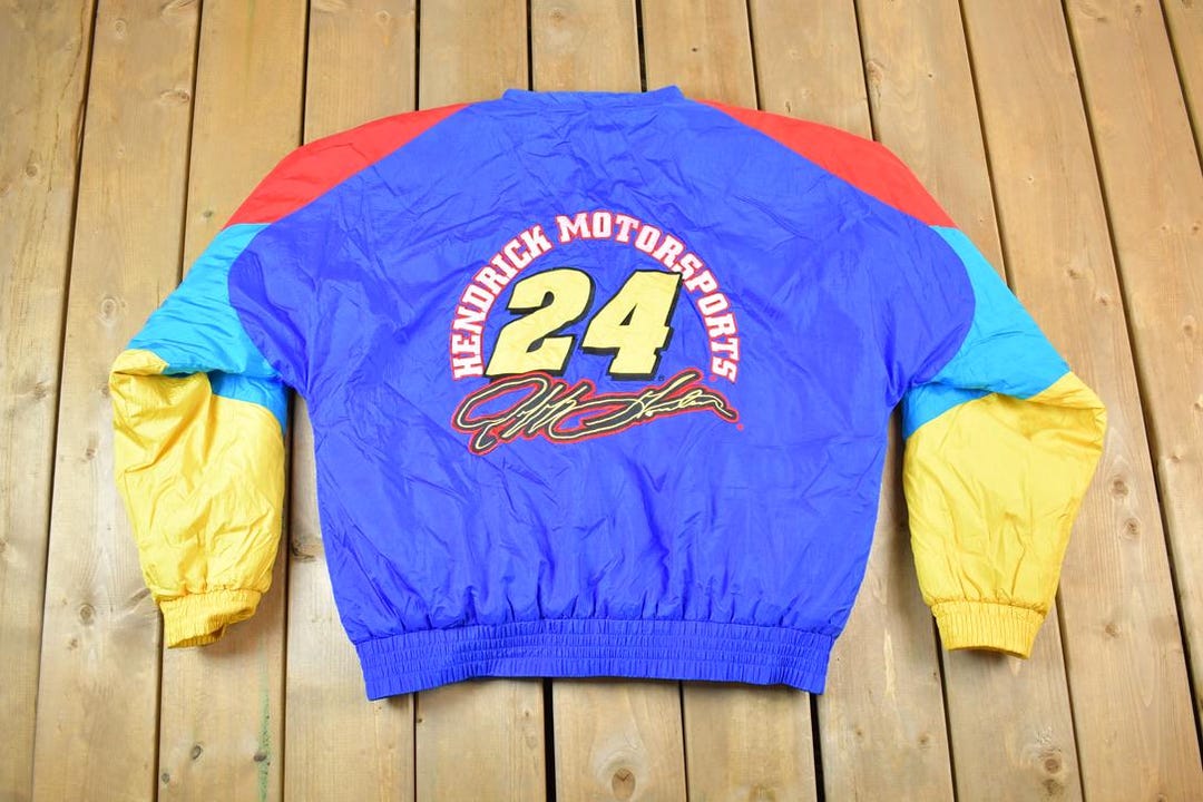 Colorblock Racing Jacket Vintage 1990s Nascar Jeff Gordon Dupont Racing Chase Authentics ...