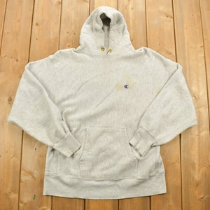 Vintage 1990s Champion Reverse Weave Grey Sweatshirt / Vintage Champion / Vintage Pullover / Streetwear / Made In USA / Distressed