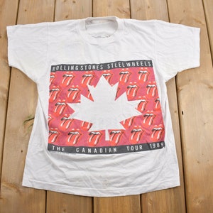 Vintage 1989 The Rolling Stones The Canadian Tour Band T-shirt / Band Tee / Single Stitch / Made in Canada / Music Promo / Premium Vintage
