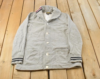Vintage 2000s Ralph Lauren Rugby Shawl Collar Cardigan Sweatshirt / Vintage Sweater / Preppy Collegiate