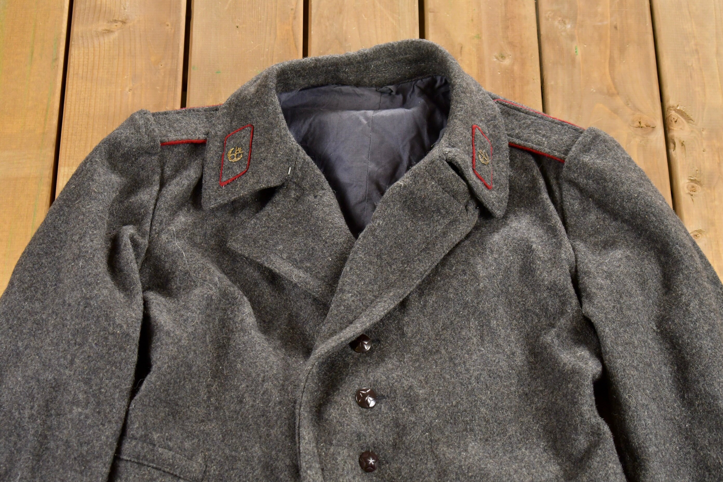 Vintage 1950s Military 100% Wool Jacket / Wool Jacket / WWII