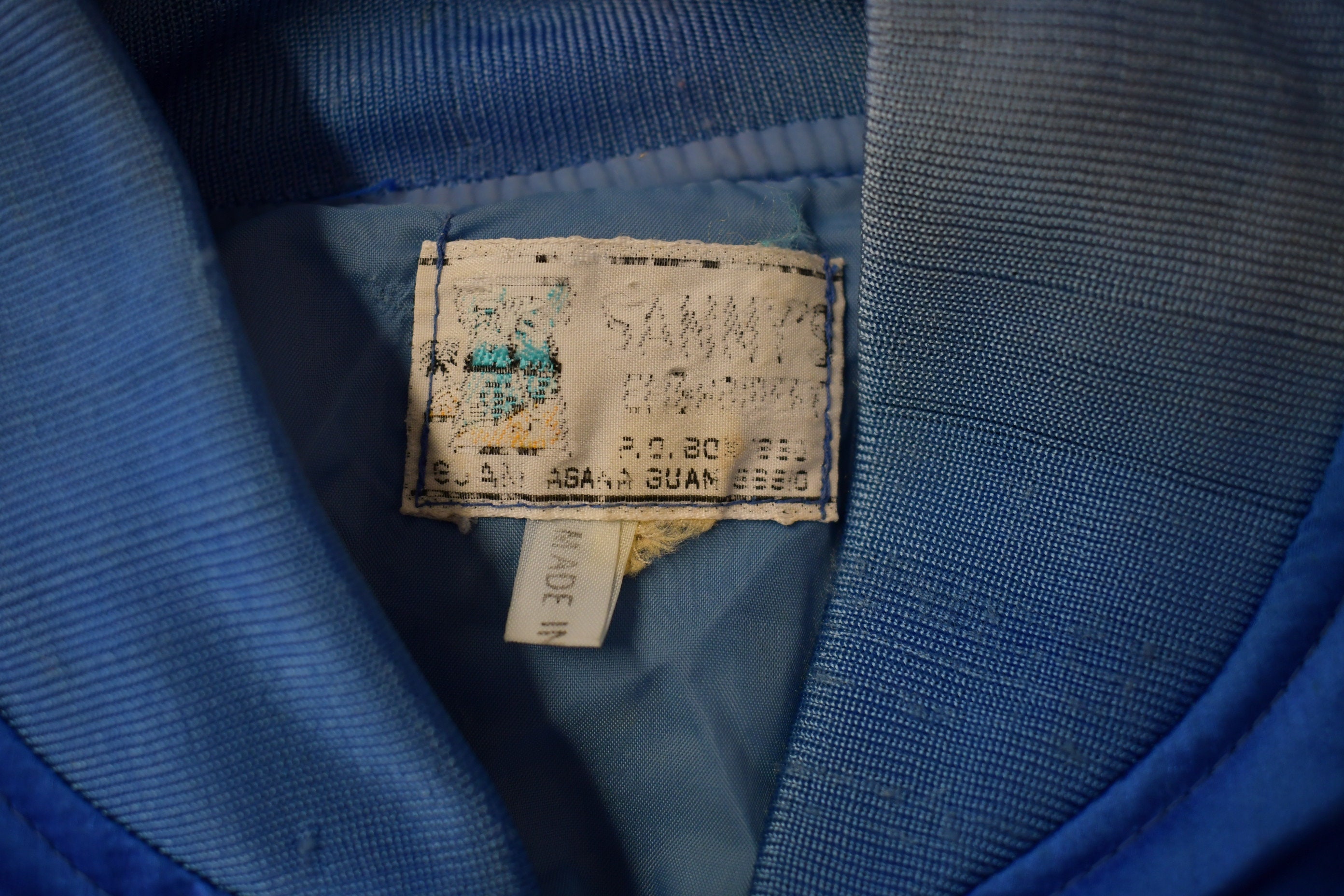 Vintage 1970s Guam USA Korean Sukajan Bomber Jacket / Satin